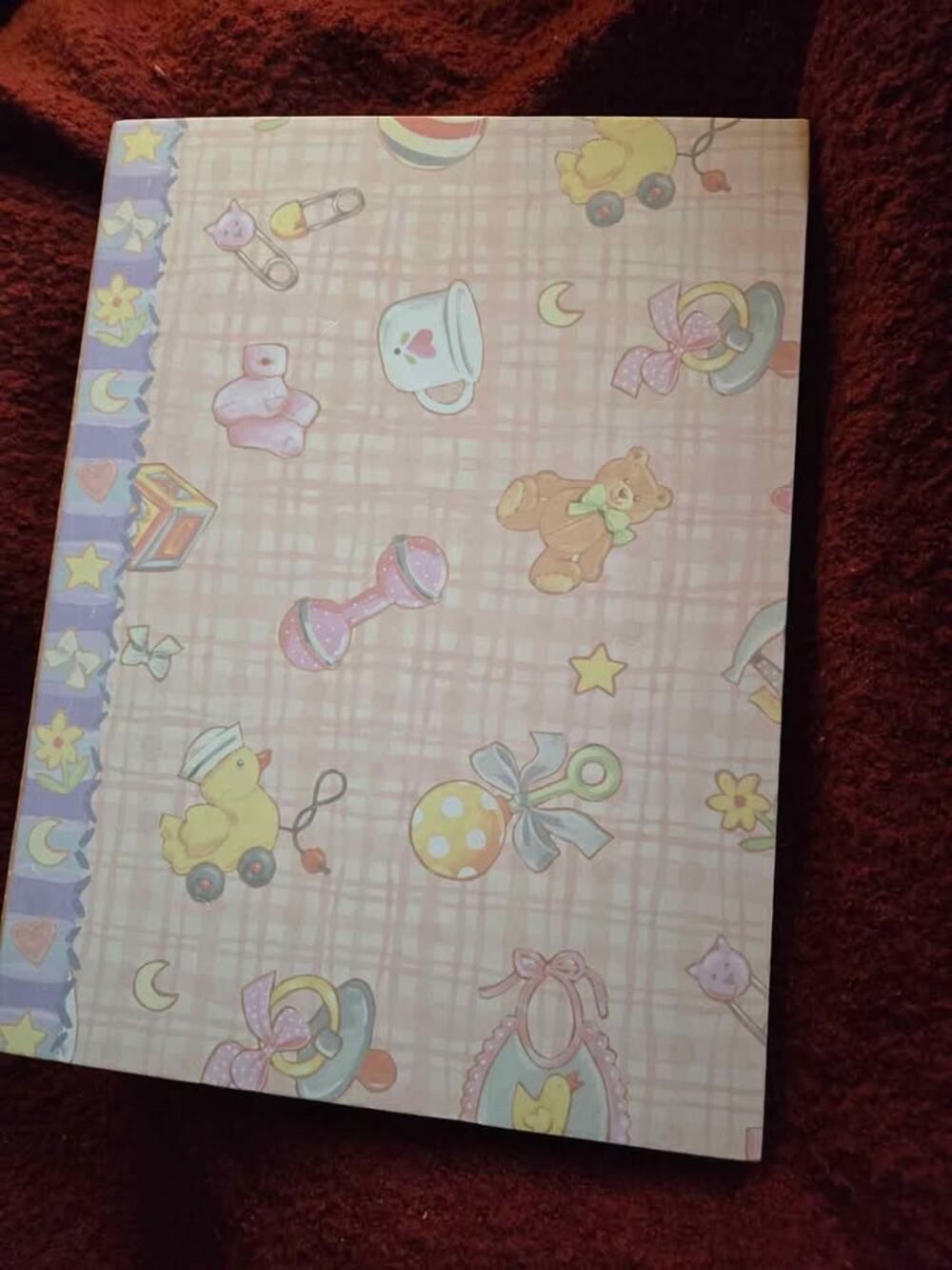 Vintage Pastel Baby Photo Album 3-Ring Binder